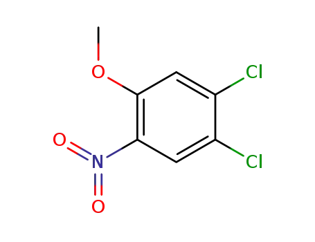 Molecular Structure of 100948-84-3 (1,2-Dichloro-4-nitro-5-methoxybenzene)