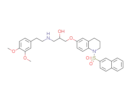 1-[2-(3,4-dimethoxyphenyl)ethylamino]-3-[1-(naphthalene-2-sulfonyl)-1,2,3,4-tetrahydroquinolin-6-yloxy]propan-2-ol