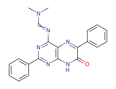 Molecular Structure of 185329-67-3 (Methanimidamide,
N'-(1,7-dihydro-7-oxo-2,6-diphenyl-4-pteridinyl)-N,N-dimethyl-)