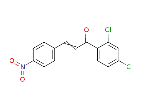 Molecular Structure of 174314-75-1 (2-Propen-1-one, 1-(2,4-dichlorophenyl)-3-(4-nitrophenyl)-)