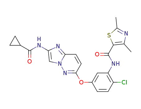 N-[2-chloro-5-({2-[(cyclopropylcarbonyl)amino]imidazo[1,2-b]pyridazin-6-yl}oxy)phenyl]-2,4-dimethyl-1,3-thiazole-5-carboxamide