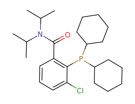 Molecular Structure of 1053223-45-2 (N,N-diisopropyl 3-chloro-2-dicyclohexylphosphinobenzamide)
