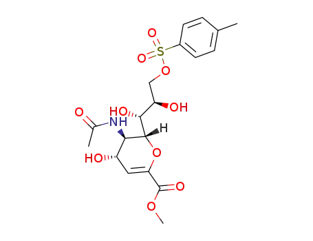 Molecular Structure of 112824-44-9 (methyl acetamido-2,6-anhydro-3,5-dideoxy-9-p-toluenesulfonyl-D-glycero-D-galactonon-2-enonate)