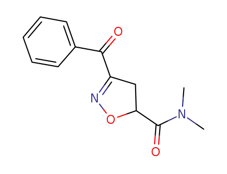 Molecular Structure of 1080654-74-5 (3-benzoyl-4,5-dihydroisoxazole-5-carboxylic acid dimethylamide)