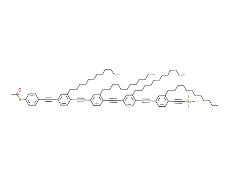 Thioacetic acid S-[4-(3-dodecyl-4-{3-dodecyl-4-[3-dodecyl-4-(3-dodecyl-4-trimethylsilanylethynyl-phenylethynyl)-phenylethynyl]-phenylethynyl}-phenylethynyl)-phenyl] ester