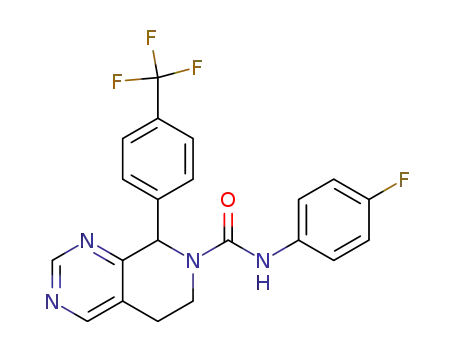 N-(4-Fluorophenyl)-8-(4-(trifluoromethyl)phenyl)-5,6-dihydropyrido[3,4-d]pyrimidine-7(8H)-carboxamide