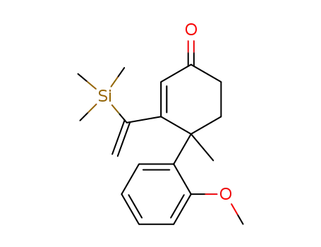 Molecular Structure of 195001-19-5 (2-Cyclohexen-1-one,
4-(2-methoxyphenyl)-4-methyl-3-[1-(trimethylsilyl)ethenyl]-)