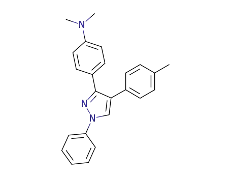 Molecular Structure of 1016169-39-3 (dimethyl-[4-(1-phenyl-4-p-tolyl-1H-pyrazol-3-yl)-phenyl]-amine)