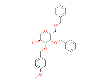 (2S,3R,4R,5S,6R)-5-Benzyloxy-6-benzyloxymethyl-2-fluoro-4-(4-methoxy-benzyloxy)-tetrahydro-pyran-3-ol