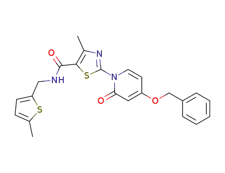 2-(4-(benzyloxy)-2-oxopyridin-1(2H)-yl)-4-methyl-N-((5-methylthiophen-2-yl)methyl)thiazole-5-carboxamide