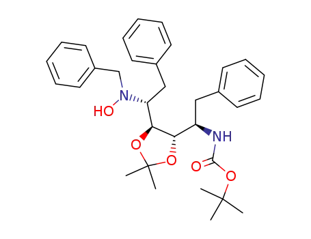(2R,3S,4S,5R)-2-N-benzylhydroxylamine-5-tert-butoxycarbonylamine-1,6-diphenyl-3,4-O-isopropylidene-3,4-hexanediol