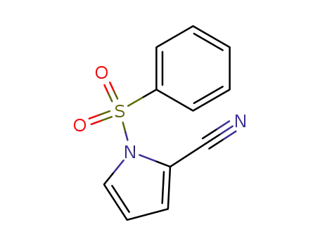 Molecular Structure of 97188-22-2 (1-(PHENYLSULFONYL)-2-PYRROLECARBONITRILE)