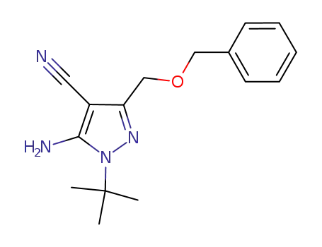 5-amino-3-(benzyloxymethyl)-1-tert-butyl-1H-pyrazole-4-carbonitrile