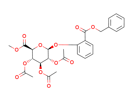 Methyl 1-((2-Benzyloxycarbonxyl)phenyl)-2,3,4-tri-O-acetyl-b-D-glucopyranuronate