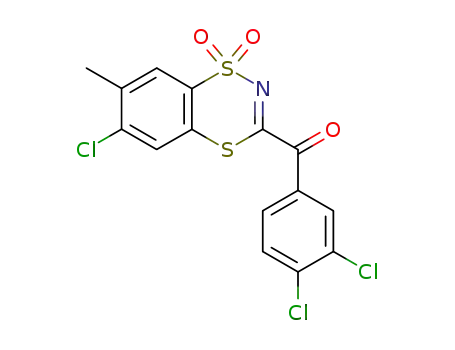 (6-chloro-7-methyl-1,1-dioxo-1<i>H</i>-1λ<sup>6</sup>-benzo[1,4,2]dithiazin-3-yl)-(3,4-dichloro-phenyl)-methanone