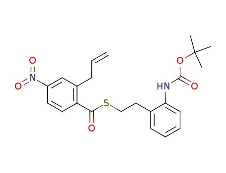 Benzenecarbothioic acid, 4-nitro-2-(2-propenyl)-,
S-[2-[2-[[(1,1-dimethylethoxy)carbonyl]amino]phenyl]ethyl] ester