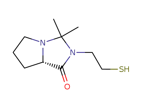 Molecular Structure of 185736-49-6 (1H-Pyrrolo[1,2-c]imidazol-1-one,
hexahydro-2-(2-mercaptoethyl)-3,3-dimethyl-, (S)-)