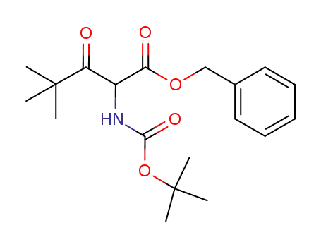 Molecular Structure of 827028-70-6 (Leucine, N-[(1,1-dimethylethoxy)carbonyl]-4-methyl-3-oxo-,
phenylmethyl ester)