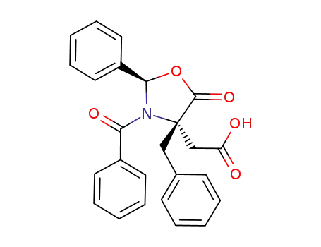 ((2'R,4'S)-(+)-3'-Benzoyl-4'-benzyl-5'-oxo-2'-phenyloxazolidin-4'-yl)acetic acid