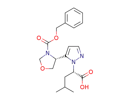(R)-4-[2-((S)-1-Carboxy-3-methyl-butyl)-2H-pyrazol-3-yl]-oxazolidine-3-carboxylic acid benzyl ester