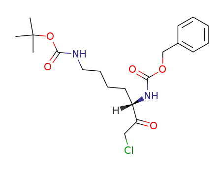 Carbamic acid,
[1-(chloroacetyl)-5-[[(1,1-dimethylethoxy)carbonyl]amino]pentyl]-,
phenylmethyl ester, (S)-