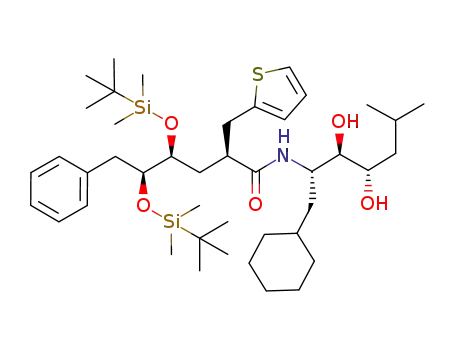4(S),5(S)-bis[(tert-butyldimethylsilyl)oxy]-N-[1(S)-(cyclohexylmethyl)-2(R),3(S)-dihydroxy-5-methylhexyl]-6-phenyl-2(S)-(2-thienylmethyl)hexanamide
