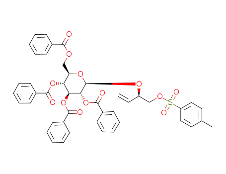 (R)-1-p-toluenesulfonyloxy-3-butene-2-yl 2,3,4,6-tetra-O-benzoyl-β-D-glucopyranoside