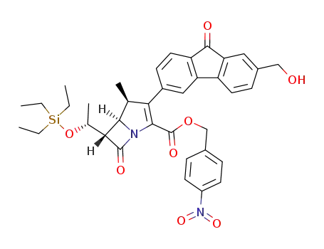(4S,5R,6S)-3-(7-Hydroxymethyl-9-oxo-9H-fluoren-3-yl)-4-methyl-7-oxo-6-((R)-1-triethylsilanyloxy-ethyl)-1-aza-bicyclo[3.2.0]hept-2-ene-2-carboxylic acid 4-nitro-benzyl ester