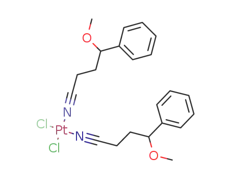 cis-bis(4-methoxy-4-phenylbutyronitrile)dichloroplatinum (II)