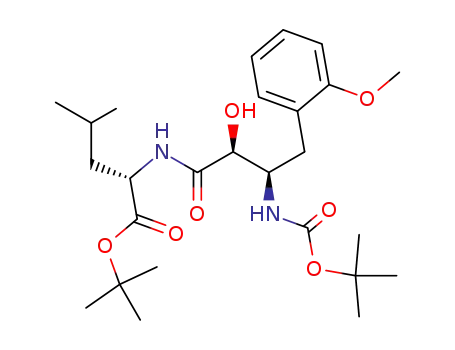 2-[3-<i>tert</i>-butoxycarbonylamino-2-hydroxy-4-(2-methoxy-phenyl)-butyrylamino]-4-methyl-pentanoic acid <i>tert</i>-butyl ester