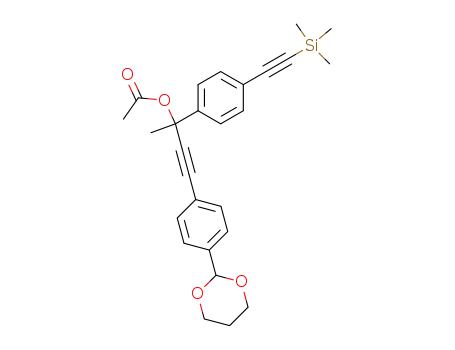 acetic acid 3-(4-[1,3]dioxan-2-yl-phenyl)-1-methyl-1-(4-trimethylsilanylethynyl-phenyl)-prop-2-ynyl ester
