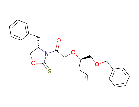 (4S)-3-<1-oxo-2-<(R)-1-(benzyloxymethyl)but-3-enyl-1-oxy>ethyl>-4-benzyl-1,3-oxazolidine-2-thione