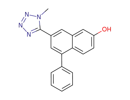 Molecular Structure of 181275-69-4 (2-Naphthalenol, 7-(1-methyl-1H-tetrazol-5-yl)-5-phenyl-)