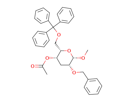 methyl 4-O-acetyl-2-O-benzyl-3-deoxy-6-O-trityl-β-L-lyxo-hexopyranoside