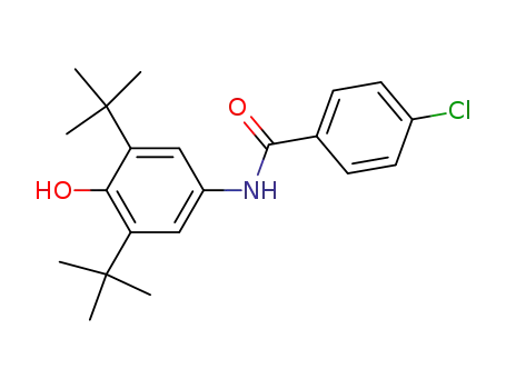 Molecular Structure of 178487-46-2 (N-(3,5-di-tert-butyl-4-hydroxyphenyl)-4-chlorobenzamide)