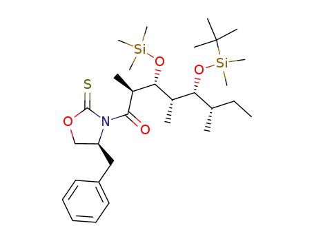 (2S,3R,4S,5R,6S)-1-((S)-4-Benzyl-2-thioxo-oxazolidin-3-yl)-5-(tert-butyl-dimethyl-silanyloxy)-2,4,6-trimethyl-3-trimethylsilanyloxy-octan-1-one