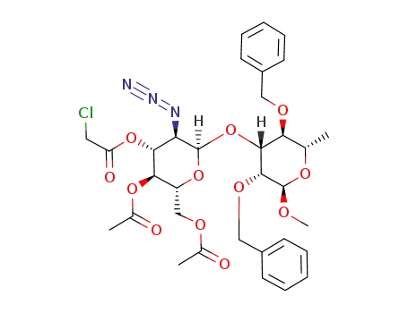methyl O-(4,6-di-O-acetyl-2-azido-3-O-chloroacetyl-2-deoxy-α-D-glucopyranosyl)-(1-3)-2,4-di-O-benzyl-α-L-rhamnopyranoside