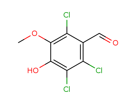 Molecular Structure of 119464-51-6 (Benzaldehyde, 2,3,6-trichloro-4-hydroxy-5-methoxy-)