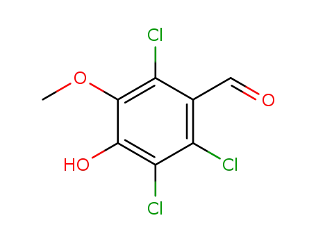 Molecular Structure of 119464-51-6 (Benzaldehyde, 2,3,6-trichloro-4-hydroxy-5-methoxy-)