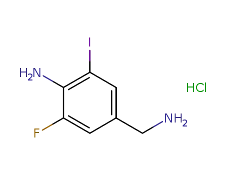4-(aminomethyl)-2-fluoro-6-iodoaniline hydrochloride