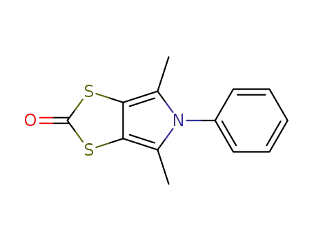 Molecular Structure of 183480-07-1 (4,6-Dimethyl-5-phenyl-5H-[1,3]dithiolo[4,5-c]pyrrol-2-one)