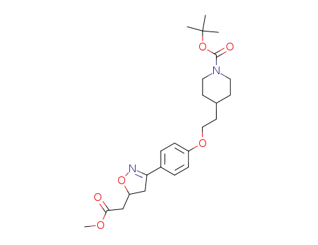1-Piperidinecarboxylic acid,
4-[2-[4-[4,5-dihydro-5-(2-methoxy-2-oxoethyl)-3-isoxazolyl]phenoxy]ethyl
]-, 1,1-dimethylethyl ester