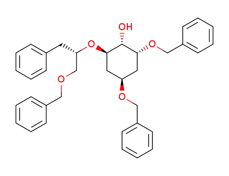 (-)-(1R,2R,4S,6S,2'S)-2,4-Bis(benzyloxy)-6-(1'-benzyloxy-3'-phenylpropan-2-yloxy)cyclohexanol