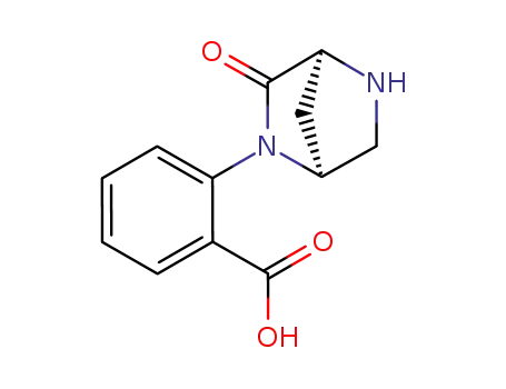 Molecular Structure of 188578-89-4 (Benzoic acid, 2-(3-oxo-2,5-diazabicyclo[2.2.1]hept-2-yl)-, (1S)-)