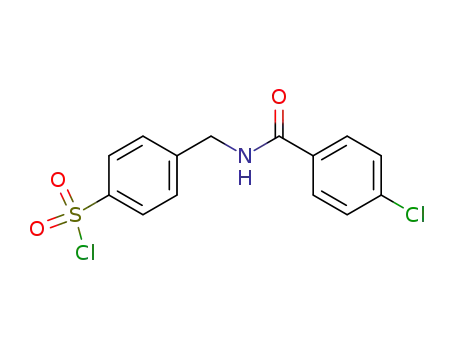Molecular Structure of 126571-88-8 (N-(4-chlorosulfonylphenylmethyl)-4-chlorobenzamide)