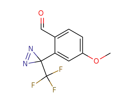 Molecular Structure of 205485-26-3 (4-methoxy-2-[3-(trifluoromethyl)-3H-diazirin-3-yl]benzaldehyde)