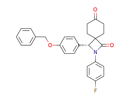 Molecular Structure of 194367-70-9 ((R)-2-(4-Fluorophenyl)-3-[4-(phenylMethoxy)phenyl]-2-azaspiro[3.5]nonane-1,7-dione)