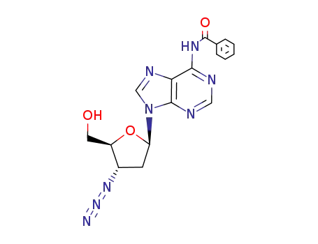 Molecular Structure of 869354-89-2 (3'-AZIDO-N6-BENZOYL-2',3'-DIDEOXYADENOSINE)