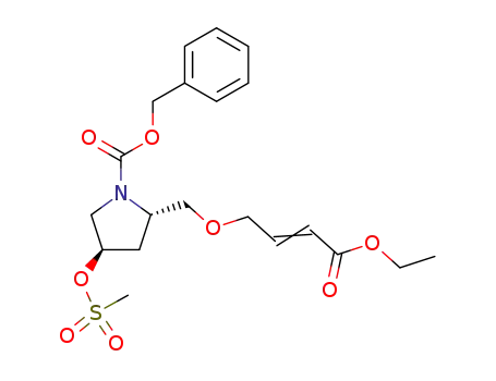(2S,4R)-1-benzyloxycarbonyl-2-[{3-[ethoxycarbonyl)-2-propenyl}oxymethyl]-4-methanesulfonyloxypyrrolidine