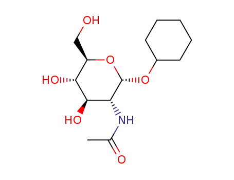 Molecular Structure of 21559-73-9 (cyclohexyl 2-(acetylamino)-2-deoxy-α-D-glucopyranoside)